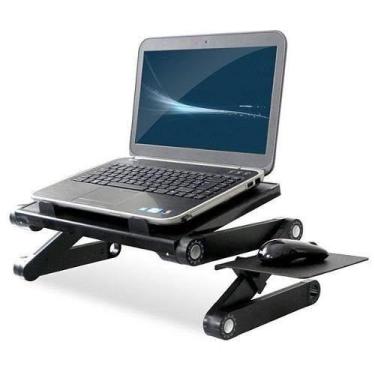Imagem de Mesa Multifuncional Em Alumínio para Notebook com 2 Coolers - Mesa P/ 