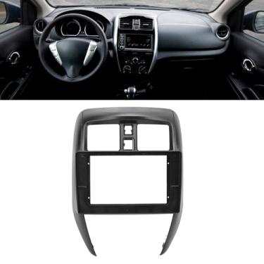 Imagem de Fáscia de Rádio Estéreo de Carro de 10,1 Polegadas, Substituição de Estrutura de Painel de Navegação Preta para Versa 2015-2019, Acabamento de Montagem de Instalação de (Sem cabo