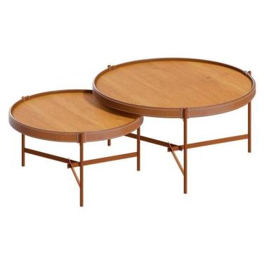 Imagem de Kit Mesa De Centro Aqua Nature Cobre - Imcal