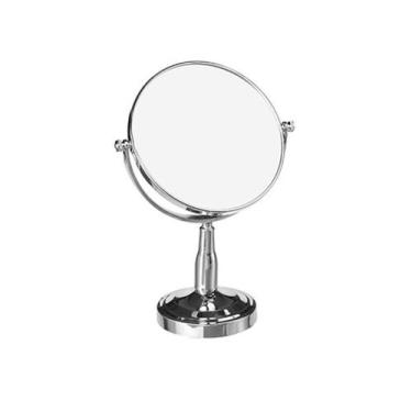 Imagem de ESPELHO DE MESA COM AMPLIAÇÃO 5X DUPLA FACE LUXO GIRATORIO PARA MAQUIA