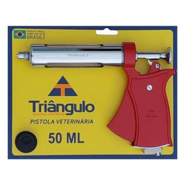 Imagem de Seringa veterinária aut. 50ml blister (cabo: colorido) - TRIANGULO, Ve