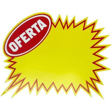 Imagem de Cartaz para Marcação SPLASH Oferta Amarelo 20X30CM Pacote com 100 - Ra