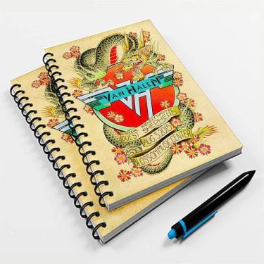 Imagem de Caderno Universitário 96 Fls Rock Van Halen - Premium