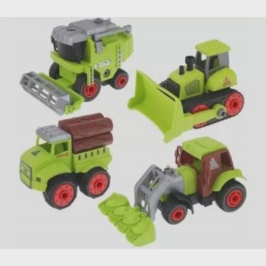 Imagem de Kit Coleção De Maquinas Agrícolas Grande Monta e Desmonta - Toy king