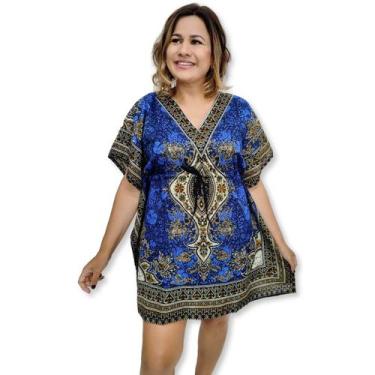 Imagem de Bata Kaftan Indiana Longuete Saída de Praia Plus Size - 02 - Sarat Mod