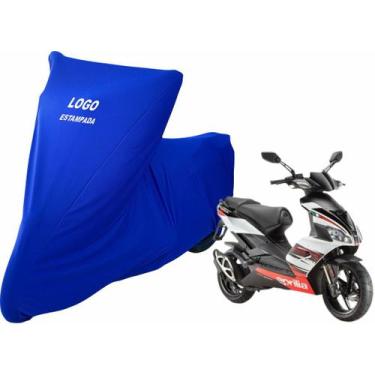 Imagem de Capa de Tecido Lycra Para Moto Aprilia SR - Mz, Azul