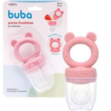Imagem de Porta frutinhas de Silicone Ursinho Rosa Lanchinho 18853 Buba