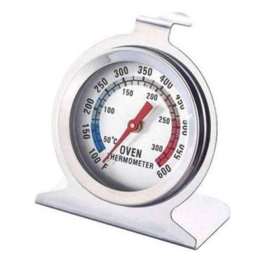 Imagem de Termômetro Analógico Forno 300 Alta Qualidade Inox Cozinha - Tatudeboa