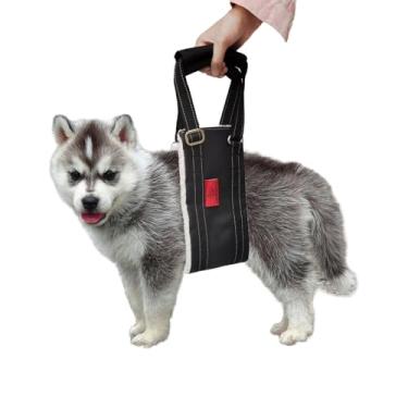 Imagem de Peitoral de couro para cães pequenos, estilingue para passear com cães, alça de suporte de barriga para cães, para cães idosos, feridos, deficientes após cirurgia de LCA, P
