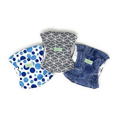 Imagem de Dr. Judy Morgan's Naturally Healthy Pets Lavável Masculino Fralda Cachorro Estampa de Cores (GG)