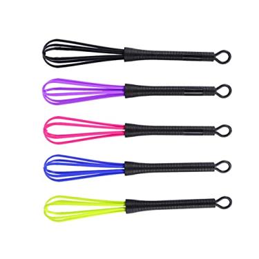 Imagem de Batedor de cozinha, 5 peças, plástico multifuncional, salão de beleza, batedor de mão, tintura de cabelo, creme para misturar, assar, bater, espumar, mexer