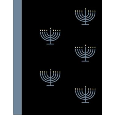 Imagem de Hanukkah Menorah Journal Notebook - Black Matte Cover