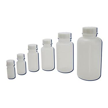 Imagem de Dynalab Garrafa graduada de boca larga Kartell 202445-0100, tamanho da tampa de 32 mm, diâmetro externo de 48 mm, altura de 103 mm, 100 ml, polipropileno, translúcido (pacote com 100)