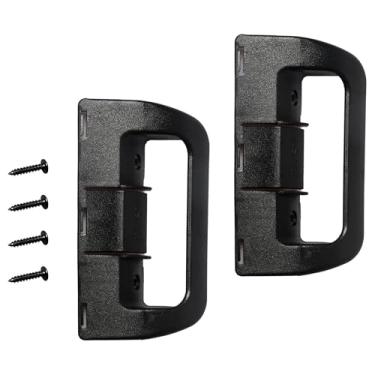 Imagem de TonGass (Pacote com 2 maçanetas de porta superior e inferior para geladeira RV (preto) compatível com porta superior e inferior de geladeira Dometic DM2652 DM2852 DM2862 DM2662 DM2662 e DM2663