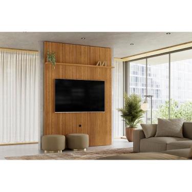 Imagem de Painel Piso-Teto New Interlagos para TV de até 65 polegadas - Cumaru - Madetec
