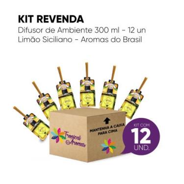 Imagem de Kit Revenda Difusor Limão Siciliano 300 ml - 12 UN - Tropical Aromas