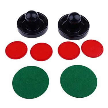 Imagem de CUTICATE Air Hockey 2 Paddles e 4 discos (3, adequado para crianças e adultos, ótimos acessórios de substituição de empurradores para objetivos para mesas de jogo - azul escuro, G