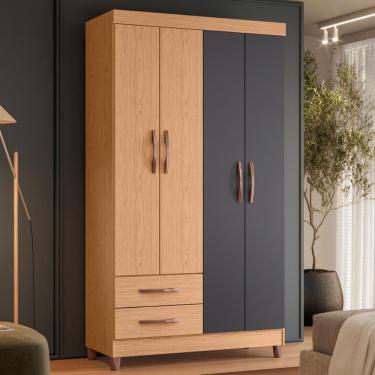 Imagem de Guarda Roupa 4 Portas Ilhabela Freijo Titanium