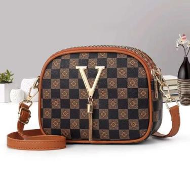 Imagem de Bolsa Feminina Pequena Transversal Fb-6 - Giftmania Brilhos, Marrom