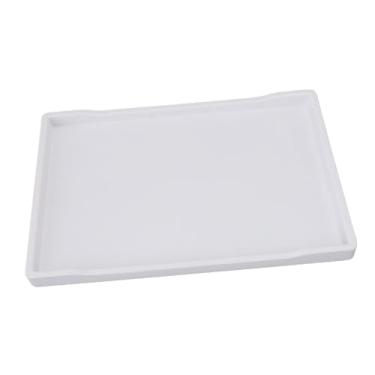 Imagem de Bandejas de Fast Food de Plástico Retangular, Bandeja de Almoço de Jantar Servir Bandeja de Traição Retangular de Fast Food que Serve Bandejas para Servir e Transportar Comida No