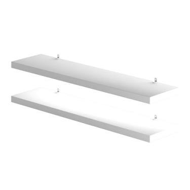 Imagem de Kit 2 Prateleiras Suspensas 40x10 Nicho Organizador Mdf Branco
