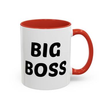 Imagem de Caneca de café Big Boss - presente para o dia do chefe, decoração de escritório, motivação de liderança, uso diário, copo engraçado para aniversário de trabalho