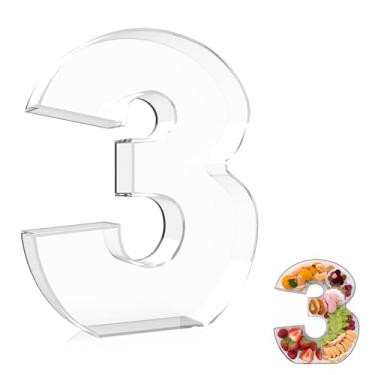 Imagem de Caixa de tabuleiro de charcutaria de acrílico extra grande de 35 cm, bandeja de servir reutilizável para bolo e doces, para decoração de festa de aniversário de aniversário (3)