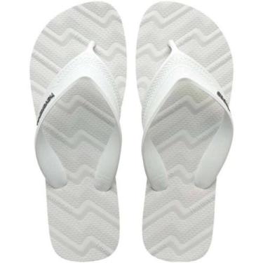 Imagem de Chinelo Havaianas Track Waves - Masculino, Branco, 41/42