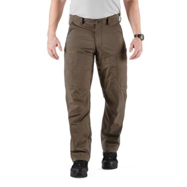 Imagem de 5.11 Calça masculina tática Apex, ajuste regular, reforçada, 10 bolsos, estilo 74434ABR, Tundra, 35L x 91C