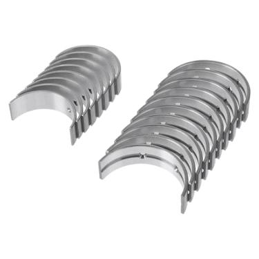 Imagem de VekAuto Kit de rolamento principal e biela Nº 12215BC25A/12150BC20C para NISSAN JUKE 2005-2017 Rolamento da haste do virabrequim do motor metal prateado 18 peças