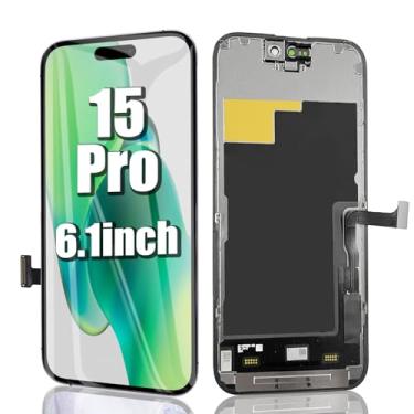 Imagem de EFAITHFIX Tela de substituição para iPhone 15 Pro de 6,1 polegadas LCD 3D Touch Screen Display Full HD Digitalizador Montagem de moldura compatível com o modelo A2848, A3101, A3102, A3104 com adesivo