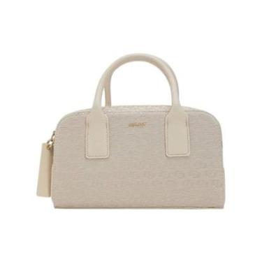 Imagem de Bolsa Feminina Colcci Bowling Jacquard Alça Dupla Media Creme-Feminino