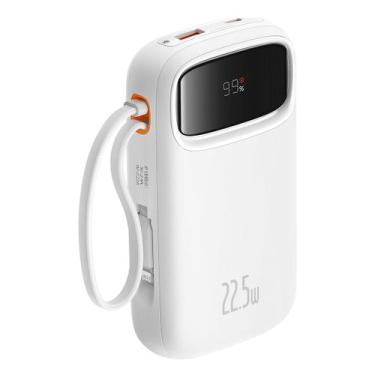 Imagem de Powerbank Baseus QPOW 10000mah 22.5w Display Digital Turbo, Branco