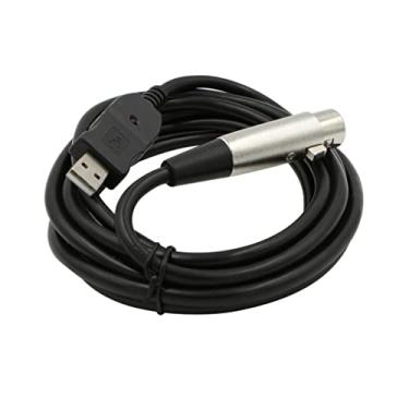 Imagem de Cabo de microfone USB 2.0 de 3 metros, cabo USB macho para XLR fêmea