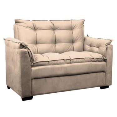 Imagem de Sofá confortável 1,40 pequeno Compacto Small - Herrero, Nude Areia