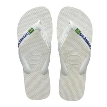 Imagem de Chinelo Havaianas Brasil Logo, Branco, 37/38