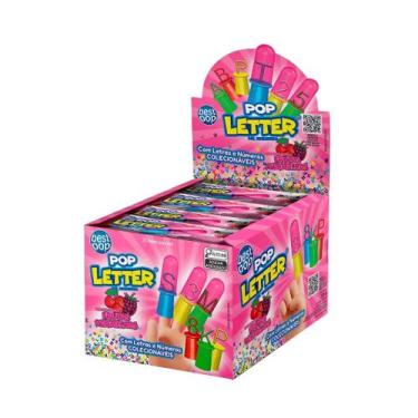 Imagem de Pirulito Pop Letter Frutas Vermelhas Com 24  - Best Pop