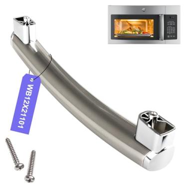 Imagem de WB15X21101 Maçaneta de porta de micro-ondas para GE, plástico ABS atualizado para peças de substituição de micro-ondas Ge, peças de micro-ondas elétricas gerais para JNM3163RJ3SS, PSA9120SF1SS