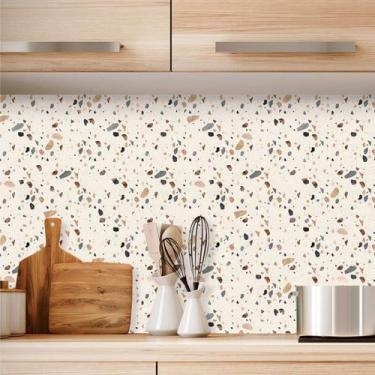 Imagem de Kit 3 Rolos Papel de Parede Geométrico Granilite Bareine - Inove Papéi