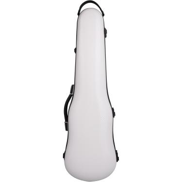 Imagem de Estojo Para Violino 4/4 Tamanho Completo Casca Dura Fibra De Carbono Leve E Forte Anti-riscos Em Forma De Estojo De Voo Mochila, Higrômetro Embutido (branco)