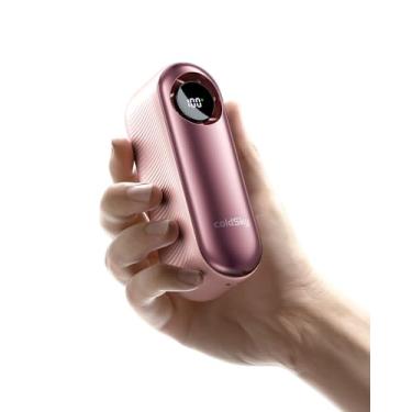 Imagem de coldSky Ventilador pessoal YW-F011 Rosa, ventilador alimentado por bateria de 4000 mAh