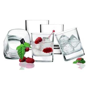 Imagem de Luigi Bormioli, US Kitchen, LUIG9 Strauss Copos duplos de 333 g, da moda antiga, conjunto de 6, transparente