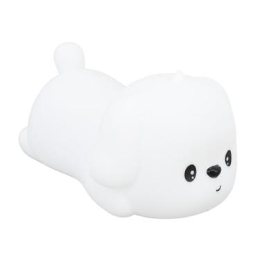 Imagem de GRCFUMO LED Cute Puppy Dog Night Light, Luz da noite do silicone, Recarregável Dimmable Soft Touch Bedtime Baby Night Light para o dormitório do quarto do berçário