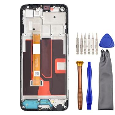 Imagem de Substituição completa do conjunto de digitalizador LCD de tela para OnePlus Nord N200 5G DE2118 DE2117 com kit de ferramentas e moldura de tela instalado preto 16.5 cm