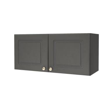 Imagem de Armário Aéreo 2 Portas 80Cm Paris Indekes Chumbo