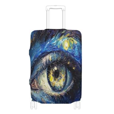 Imagem de Joisal Big Ben in London Capa protetora de mala aprovada pela Tsa para bagagem de 45 a 81 cm, Céu estrelado nos olhos, S 18-20 in