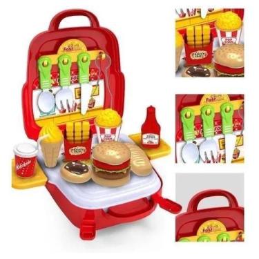 Imagem de Mini Maleta Infantil Fast Food 29 peças - importado