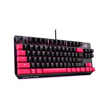 Imagem de ASUS ROG Strix Scope TKL Electro Punk Teclado mecânico RGB para jogos FPS Games (interruptores Cherry MX, moldura de alumínio e iluminação Aura Sync)