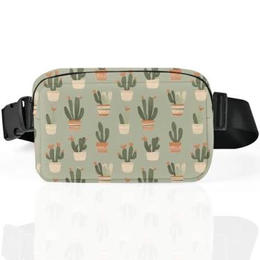 Imagem de Pochete para mulheres, casual, bolsa de cinto, impermeável, bolsa de cintura leve com alças ajustáveis, carteira de presente de viagem para treino, Verde, Small, Pochete