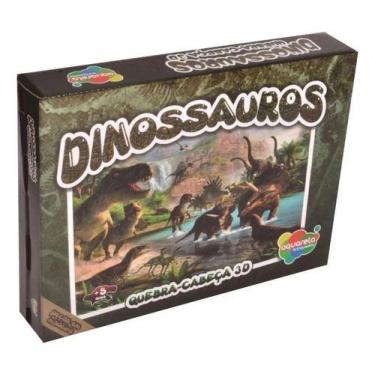 Imagem de Quebra Cabeca Dinossauros 3 D 106 Aquarela - Napolestore